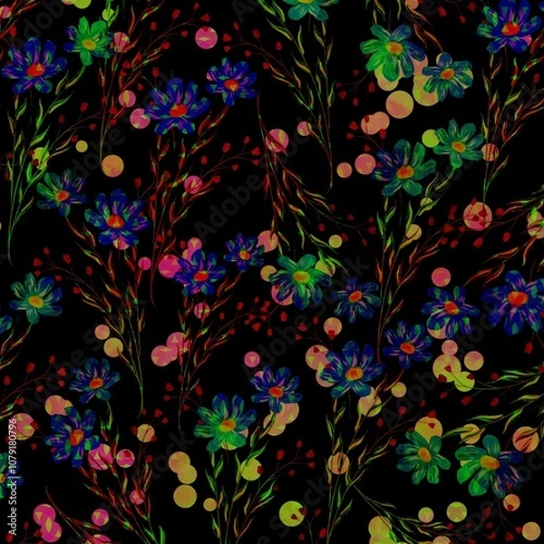 Fototapeta seamless floral pattern
