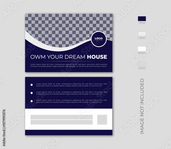 Obraz post card design. direct mail design.