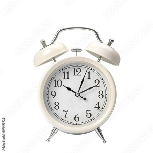 Fototapeta Alarm clock isolated on white background