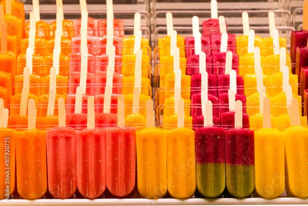 Obraz ice cream popsicles on display
