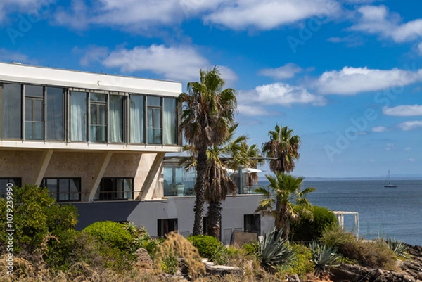 Fototapeta Luxury villa in the tropics near the sea