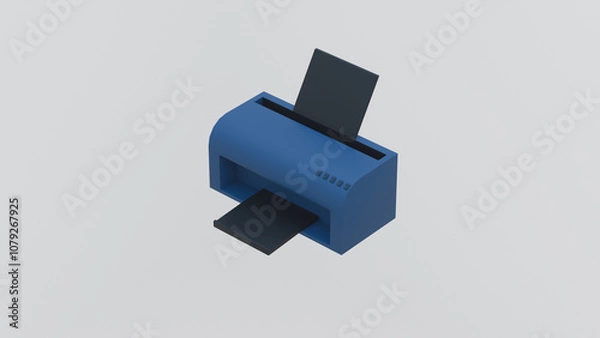 Obraz 3d printer symbol for diagram