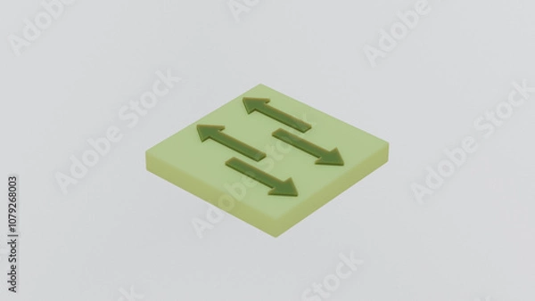 Obraz 3d network switch icon