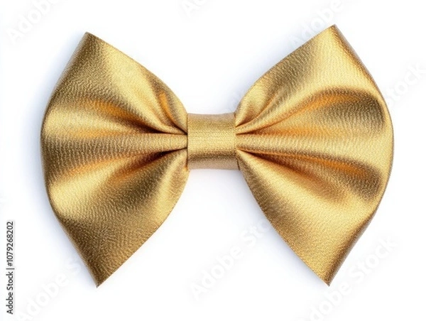Obraz Elegant Gold Bow for Wrapping Gifts and Decorations