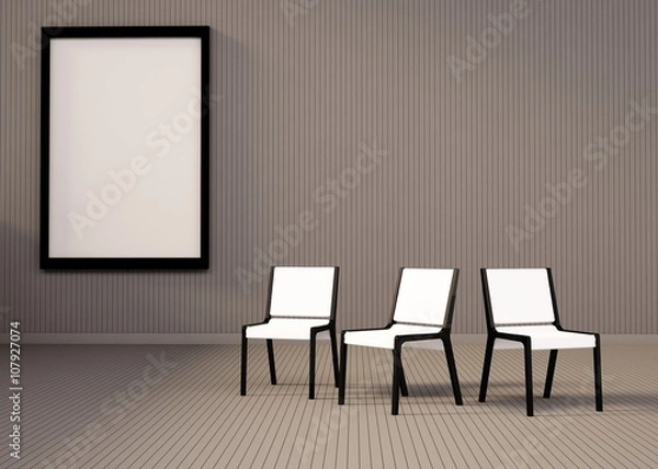 Obraz Creative Exhibition room the image of composition art and design the art works