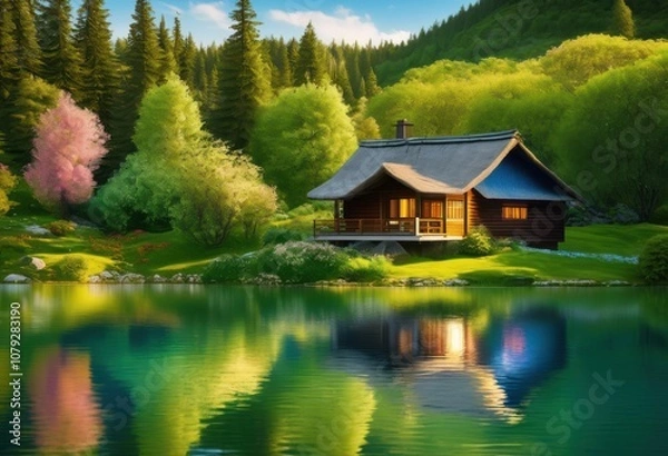 Obraz captivating scenic landscapes featuring tranquil holiday retreats amidst beauty, beach, coastline, surf, seashore, seaside, ocean, waves, shore, sand