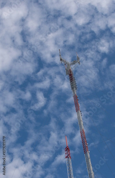 Obraz Radio Tower in front of clouds