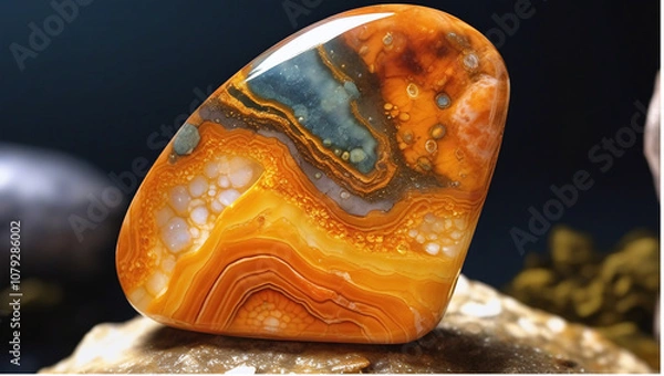 Fototapeta Jasper Stone Polished Tumbled Crystal 
