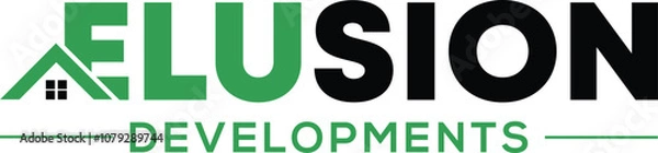 Obraz Text-Based Home Logo Design