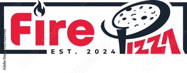 Obraz Pizza Icon Logo Concept ।। Restaurant Logo