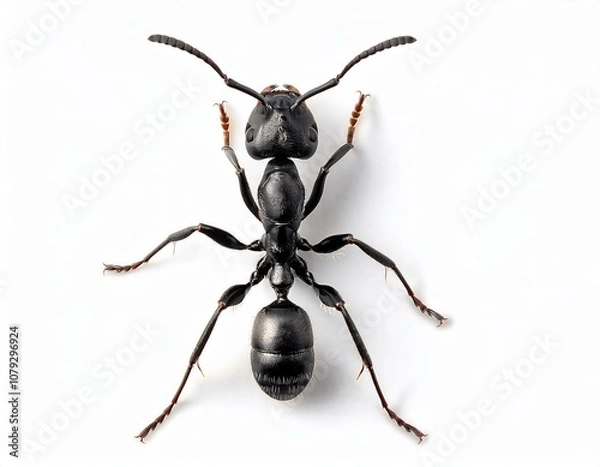Obraz camponotus vagus large black west palaearctic carpenter ant isolated on white background top view