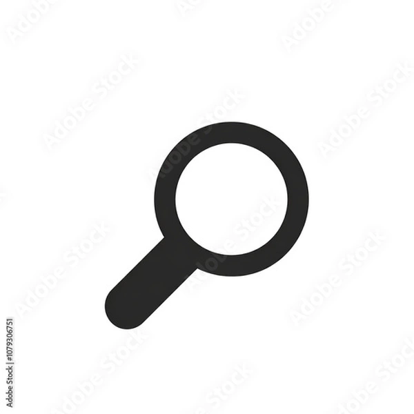 Fototapeta Magnifying glass icon on white background