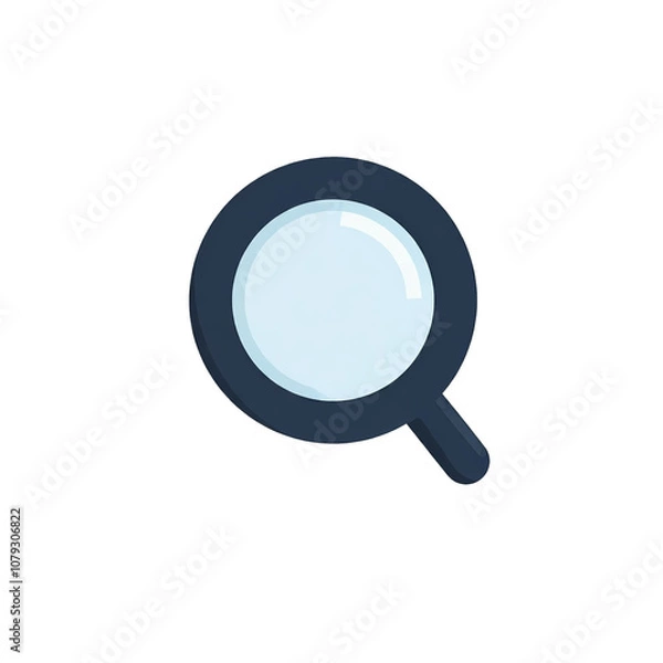 Fototapeta Magnifying glass icon on white background