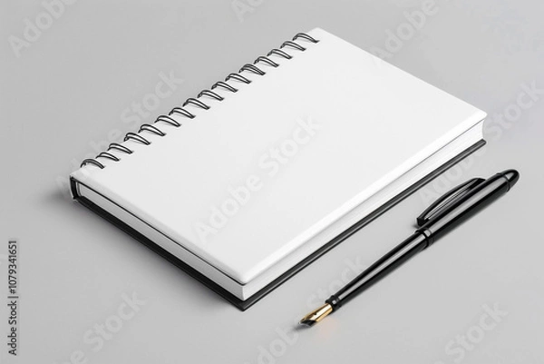 Fototapeta Minimal Elegant Notebook and Pen Set Mockup
