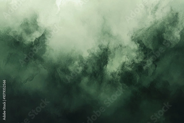 Obraz Dark green clouds swirl in a moody sky before a rainstorm