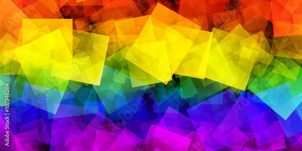 Obraz LGBT Flag With Gradient Squares Effect