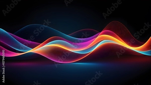 Fototapeta Dynamic and abstract digital illustration showing the impact of small actions.