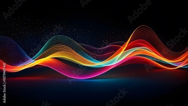 Fototapeta Dynamic and abstract digital illustration showing the impact of small actions.