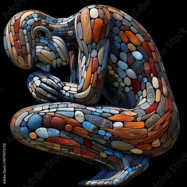 Fototapeta In Pieces Yet Whole: An Artwork of Mental Resilience