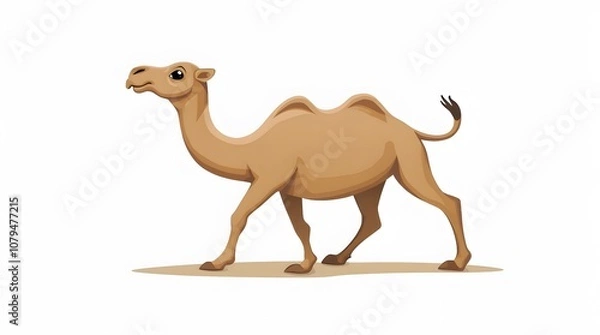 Fototapeta Isolated Camel on White Background