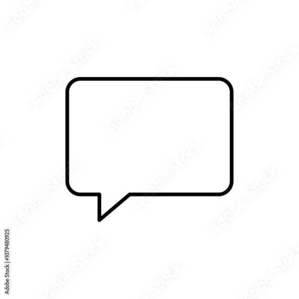Fototapeta Speech Bubble Icon Single Thin line vector art set