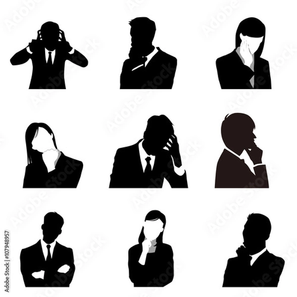 Obraz ビジネスマン　悩む　考える