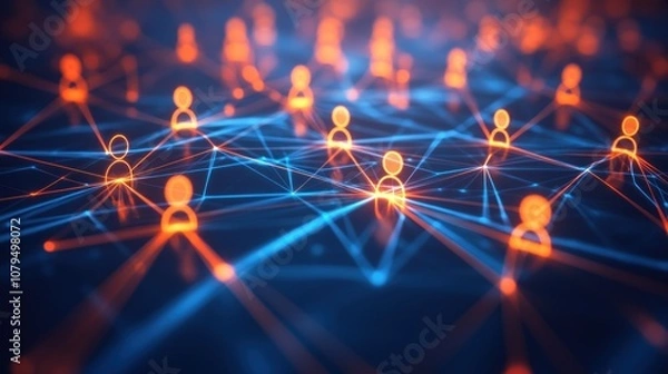 Fototapeta Abstract Network Connections