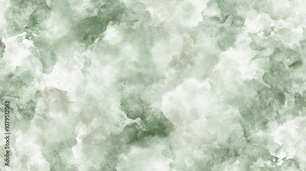 Fototapeta Seamless abstract grunge watercolor texture in natural sage green perfect for packaging and textile printing
