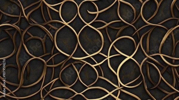 Fototapeta Antique seamless background featuring a spiral polygon cross tracery frame perfect for wallpaper decoration or greeting card design templates