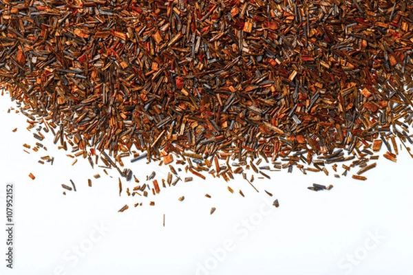 Obraz Dry rooibos tea leaves as texture for background. Toned