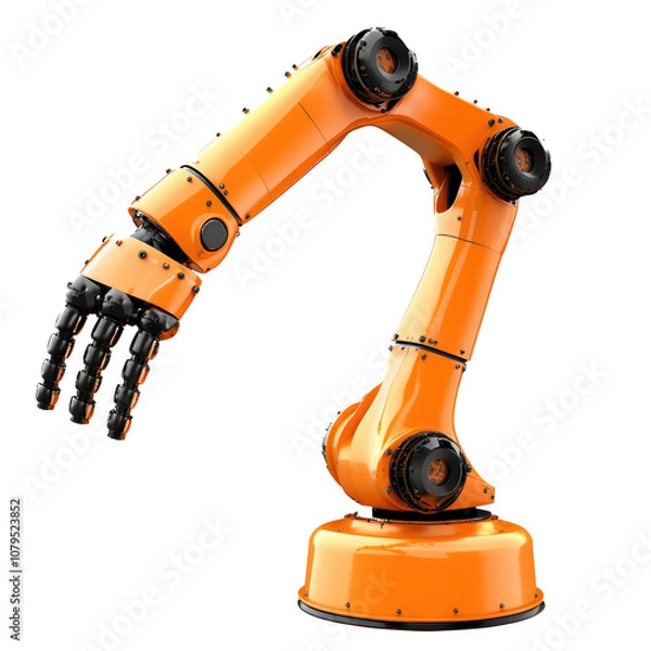 Fototapeta Robotic arm manufacturing industry on transparency background PNG