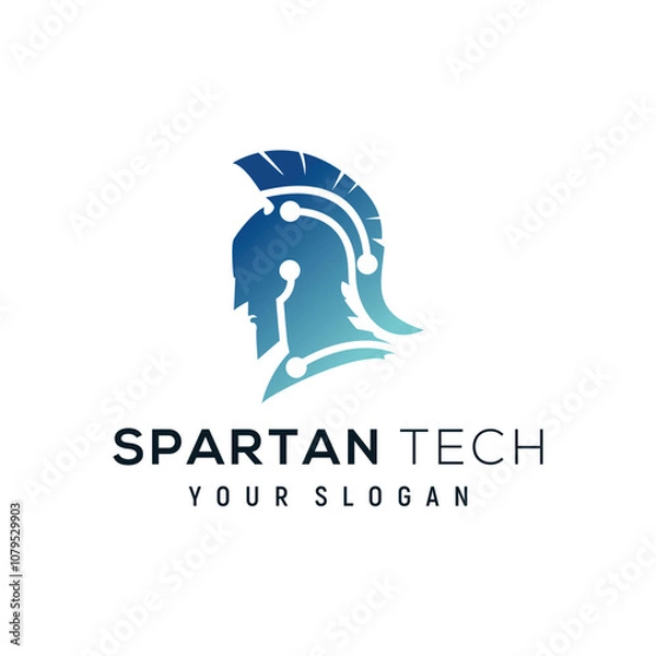 Fototapeta spartan tech logo design element vector template