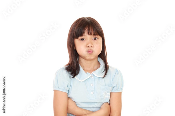 Fototapeta 怒った表情の女の子