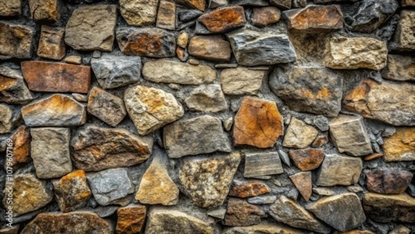 Fototapeta Worn and weathered stone, rock, concrete wall or floor wallpaper, texture, background material in 8K UHD size dark grey, worn