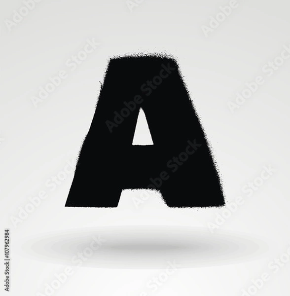 Obraz Stencil spray paint font. Detailed vector alphabet