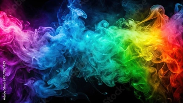 Fototapeta Colorful smoke gradient wallpaper with smoke color fusion background