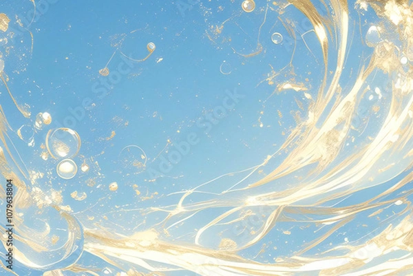 Obraz 青と白の風が描く幻想的な流れ