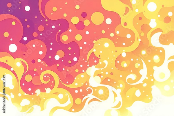 Obraz ポップでカラフルな炎のデザイン