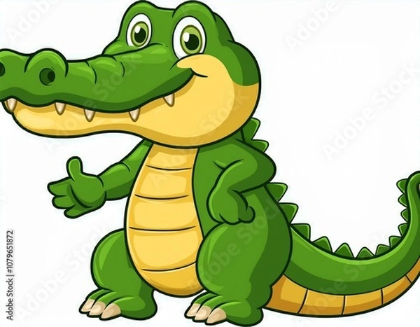 Obraz crocodile cartoon posing
