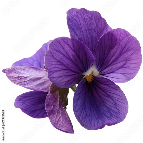 Fototapeta A purple violet isolated on a transparent background
