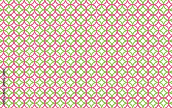 Obraz seamless pink and green geometric pattern