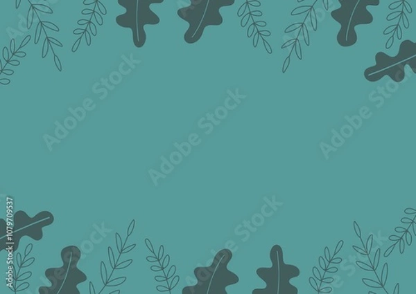 Fototapeta christmas tree leaves green background