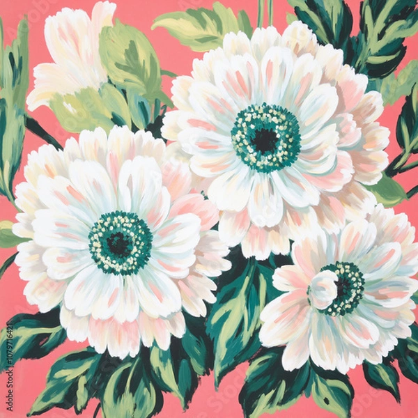 Obraz Exquisite Elegant Oil Painting Floral Illustrations