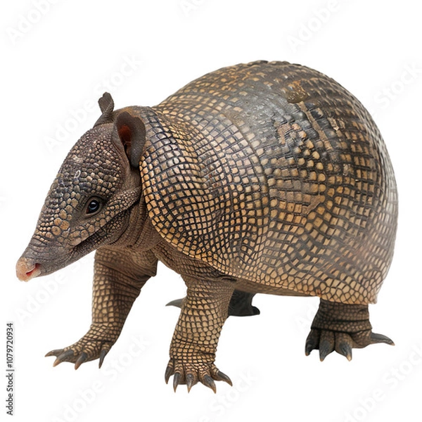 Fototapeta An armadillo isolated on a transparent background