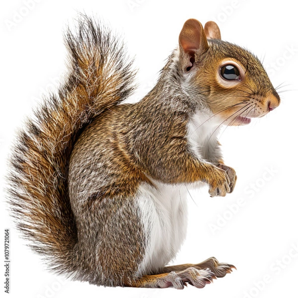 Obraz A squirrel isolated on a transparent background