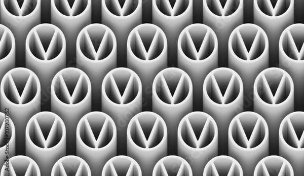 Obraz seamless white three-dimensional vegan symbols