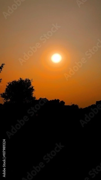 Obraz sunset in the city