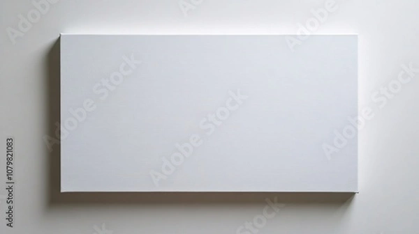 Fototapeta Art creation gallery wall blank canvas clean white background minimalist view artistic expression