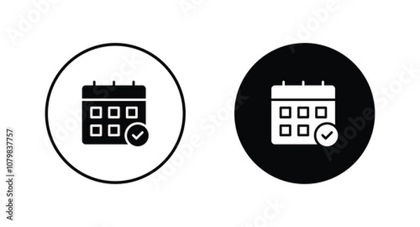 Obraz Calendar icon set vector illustration