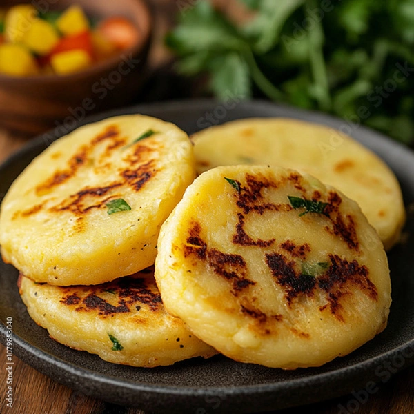 Fototapeta potatoes with cheese